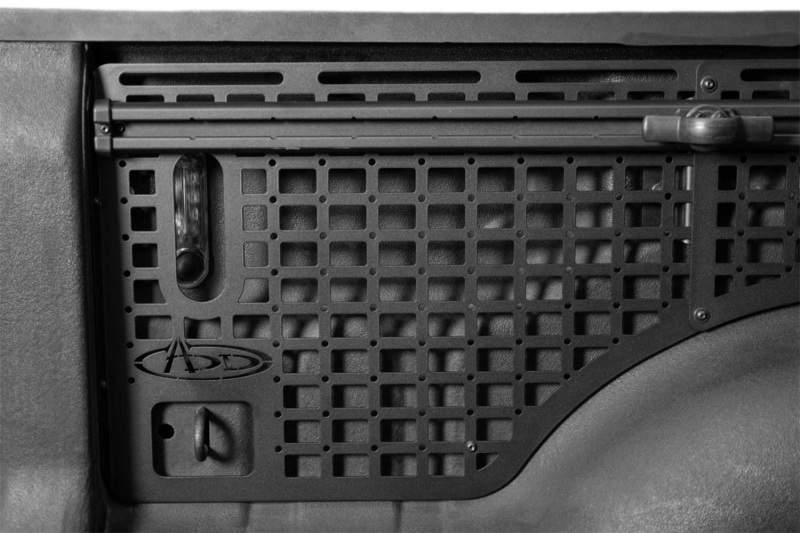 Ram TRX Bed Side Molle Panels - Driver Full Set - Addictive Desert Designs - Molle Pattern - Hammer Black - `21-`23